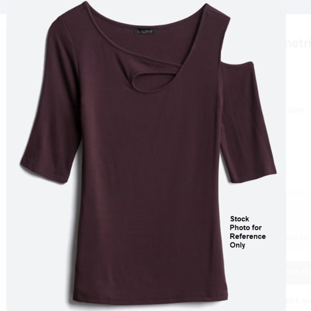 Goldray Garima Asymmetric Cold Shoulder Top